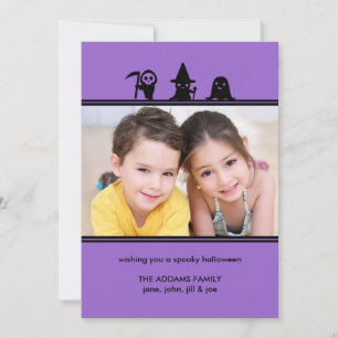 Spooky Costumes Halloween Photo Card