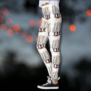 Spooky Cowboy Ghosts Halloween Leggings