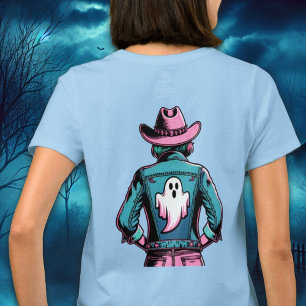 Spooky Cowgirl with Ghost Pop Art Shirt