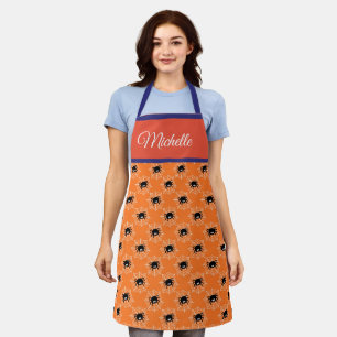 Spooky Crawlers Spider Webs Halloween Baker Apron