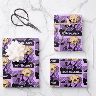 Spooky Creatures Halloween Wrapping Paper Sheets