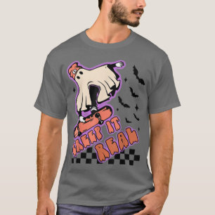 Spooky Creep it Real Vintage Ghost Halloween T-Shirt
