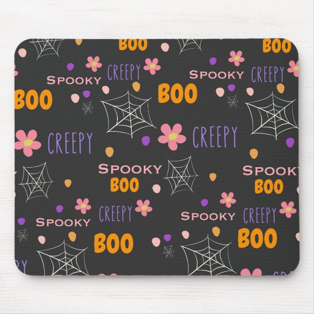 Spooky Creepy Bandanna Mouse Pad (Front)
