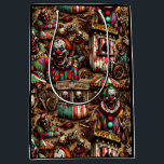 Spooky Creepy Clown Zombie Abandoned Carnival Medium Gift Bag<br><div class="desc">Here is some ai art depicting some creepy scary clowns with sharp teeth at abandoned carnivals birthday or Halloween party gift bag.</div>