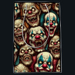 Spooky Creepy Clown Zombie Abandoned Carnival Medium Gift Bag<br><div class="desc">Here is some ai art depicting some creepy scary clowns with sharp teeth at abandoned carnivals birthday or Halloween party gift bag.</div>