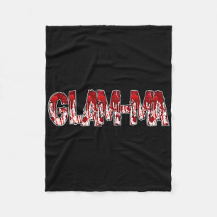 Spooky Creepy Grandma Glam-ma Halloween Costume  Fleece Blanket