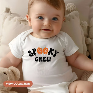 Spooky Crew Halloween Matching Family Baby Bodysuit