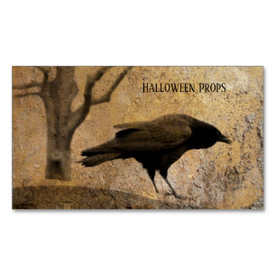Spooky Crow Business Card Magnet