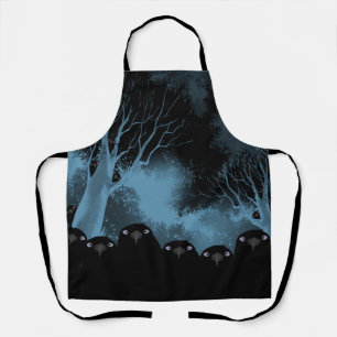 Spooky Crows Allover Apron