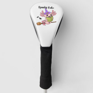 Spooky Cute Axolotl Halloween Golf Head Cover