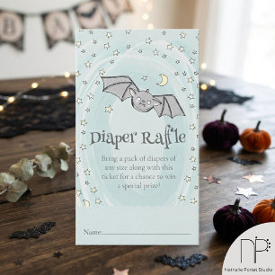 Spooky Cute Baby Bat Fall Baby Shower Enclosure Card