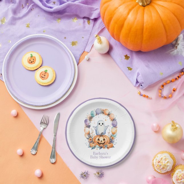 Spooky Cute Baby Shower  Paper Plate (Creator Uploaded)