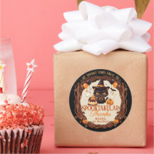 Spooky Cute Black Cat Halloween Witch 1st Boo-Day