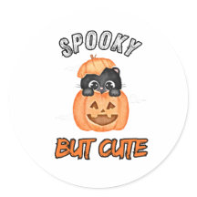Spooky Cute Black Cat in Pumpkin Halloween gifts 