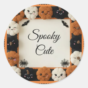Spooky Cute Crochet Pumpkin Halloween Stickers