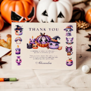 Spooky Cute First Birthday Thank You Card