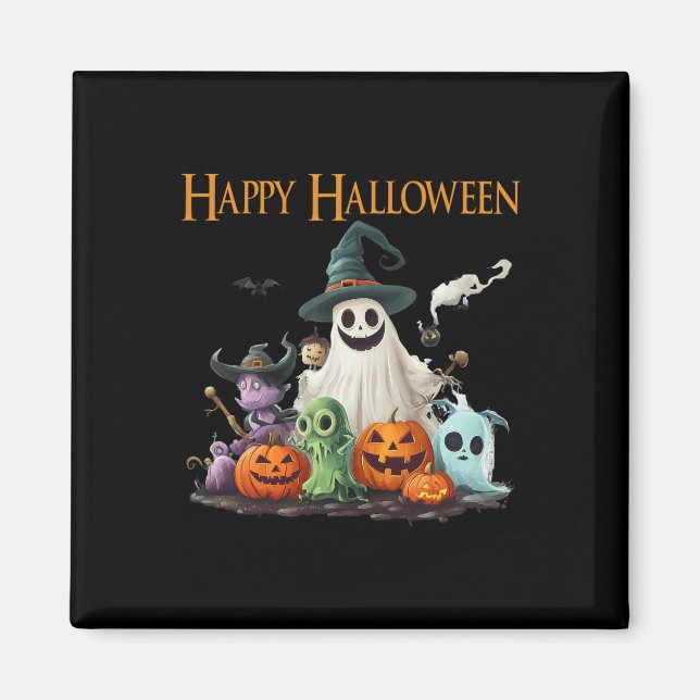 Spooky Cute Ghost Halloween Costume Happy Hallowee Magnet (Front)