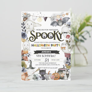 Spooky Cute Ghost Halloween Party Invitation