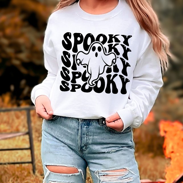 Spooky Cute Ghost Halloween Sweatshirt (Creator Uploaded)