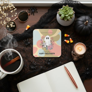 Spooky Cute Ghost: Joke the Boo-last! Square Sticker