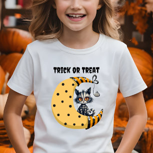 Spooky Cute Ghost Kitten Trick or Treat T-Shirt