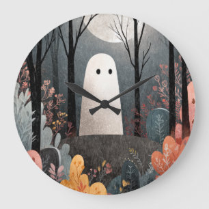 Spooky Cute Ghost Nursery Halloween Clock