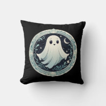 Spooky Cute Ghost Throw Pillow