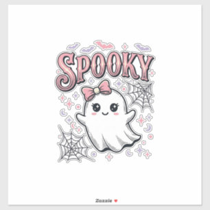 Spooky Cute Ghost Vintage Halloween Shirt Design_1