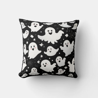 Spooky Cute Ghosts: A Playful Halloween Pattern Cushion
