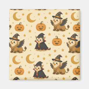 Spooky Cute Gryphons Square Magnet