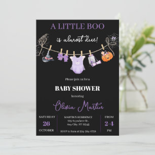 Spooky Cute Halloween Baby Shower for Girl Invitation