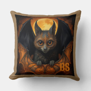 Spooky cute Halloween bat in Disguise Cushion