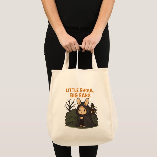 Spooky Cute Halloween Bunny Tote Bag (Front (Product))