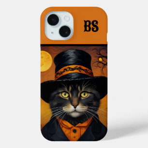 Spooky cute Halloween cat in Disguise iPhone 15 Case