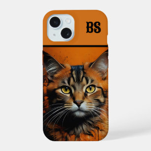 Spooky cute Halloween cat in Disguise iPhone 15 Case