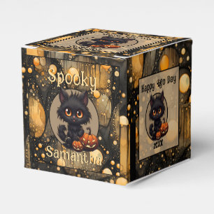 Spooky Cute Halloween Cat Personalized Favour Box