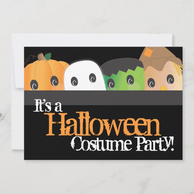 Spooky Cute Halloween Costume Party Invitation (Front)