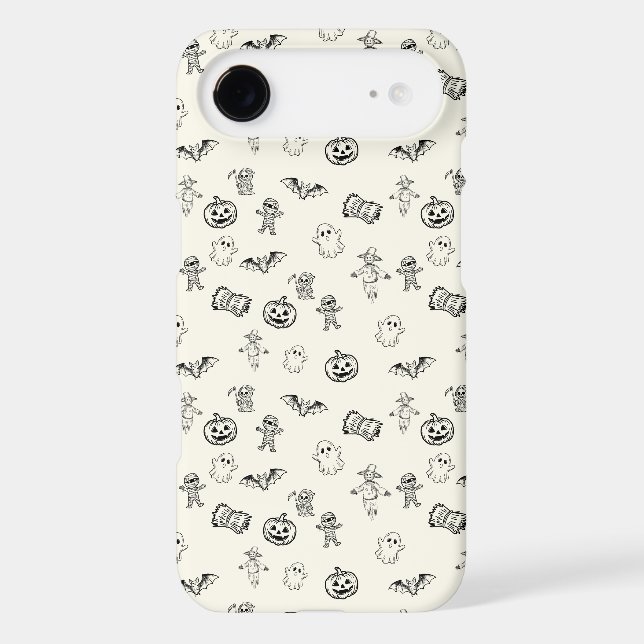 Spooky Cute Halloween Doodle Pattern (Back)