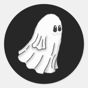 Spooky & Cute Halloween Ghost Classic Round Sticker