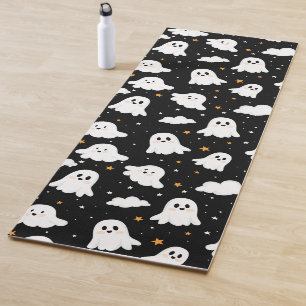 Spooky Cute Halloween Ghost Cloudy Star Sky Yoga Mat