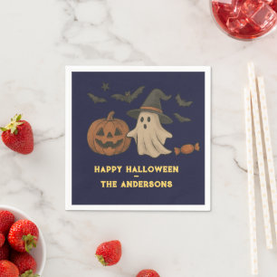 Spooky Cute Halloween – Ghosts, Bats & Candy Napkin