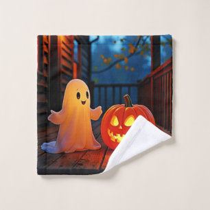 Spooky Cute Halloween Glow Design Bath Towel Set