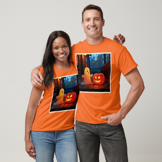 Spooky Cute Halloween Glow Design T-Shirt (Unisex)