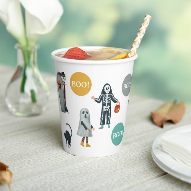 Spooky Cute Halloween | Kids Trick or Treat Party Paper Cups (Insitu)