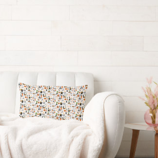 Spooky Cute Halloween Pattern Decorative Throw Lumbar Cushion