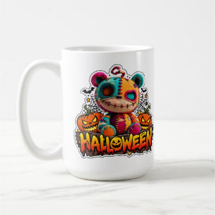 🎃🧸 Spooky Cute Halloween Plush Monster Mug 👻☕