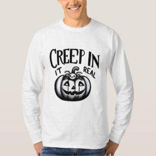 Spooky Cute Halloween Pumpkin and Spider T-Shirt