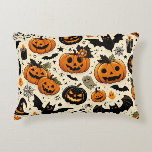 Spooky Cute Halloween Seamless Pattern Decorative Cushion