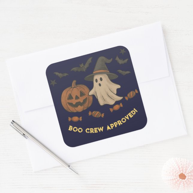 Spooky Cute Halloween Sticker – Boos, Bats & Candy (Envelope)