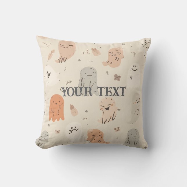 Spooky Cute Halloween Throw Pillow. Cushion (Front)